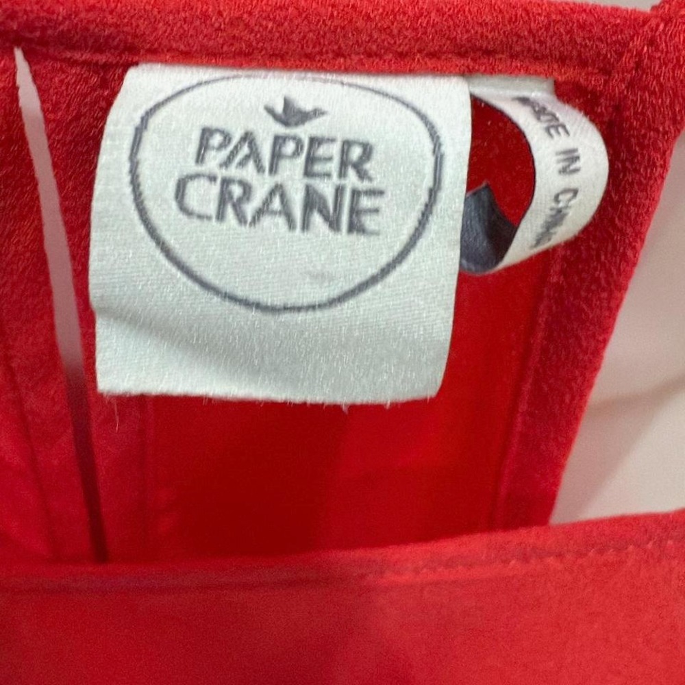 Red Paper Crane tank top, size small - Picture 4 of 4